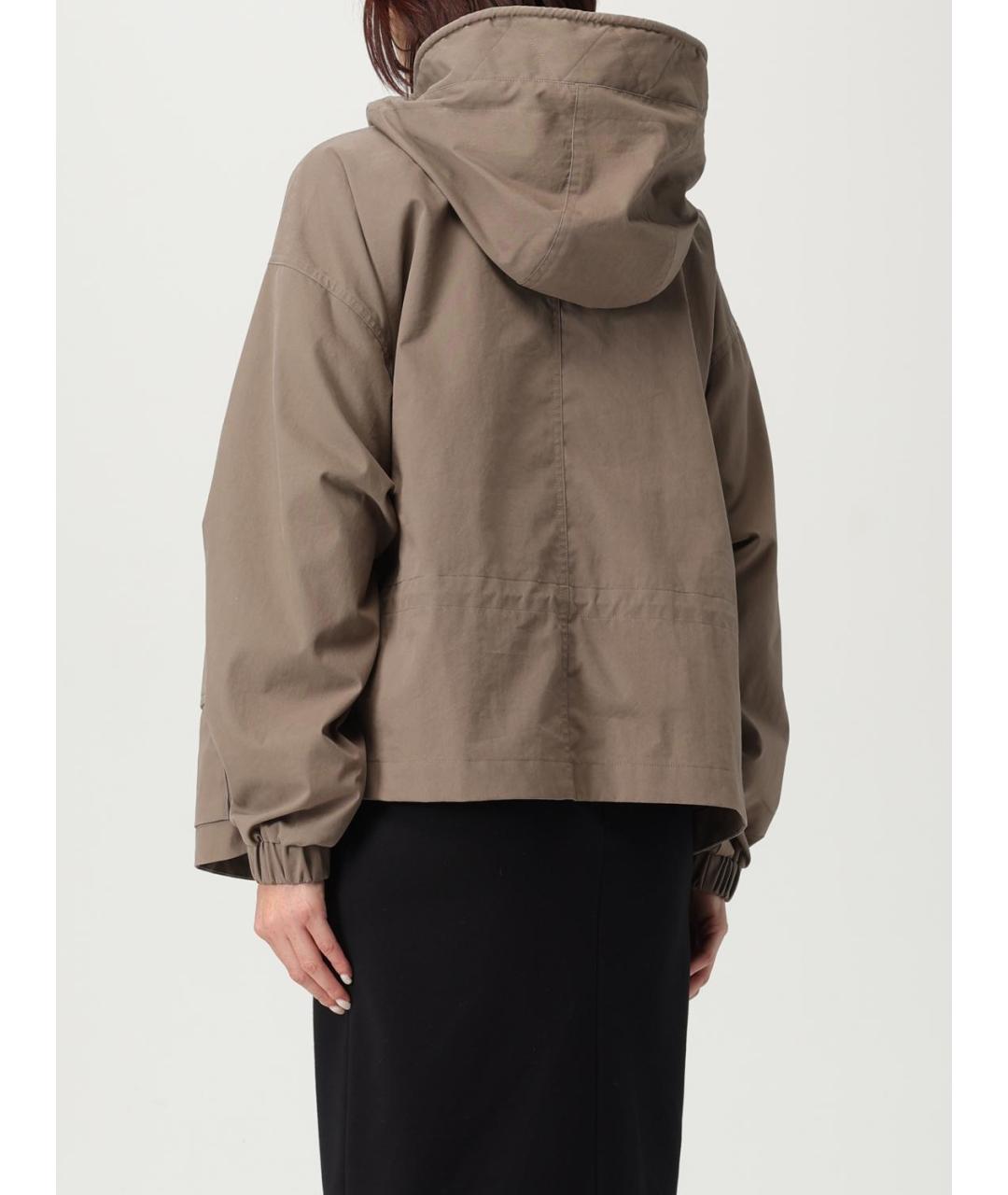EMPORIO ARMANI Коричневая хлопковая куртка, фото 2