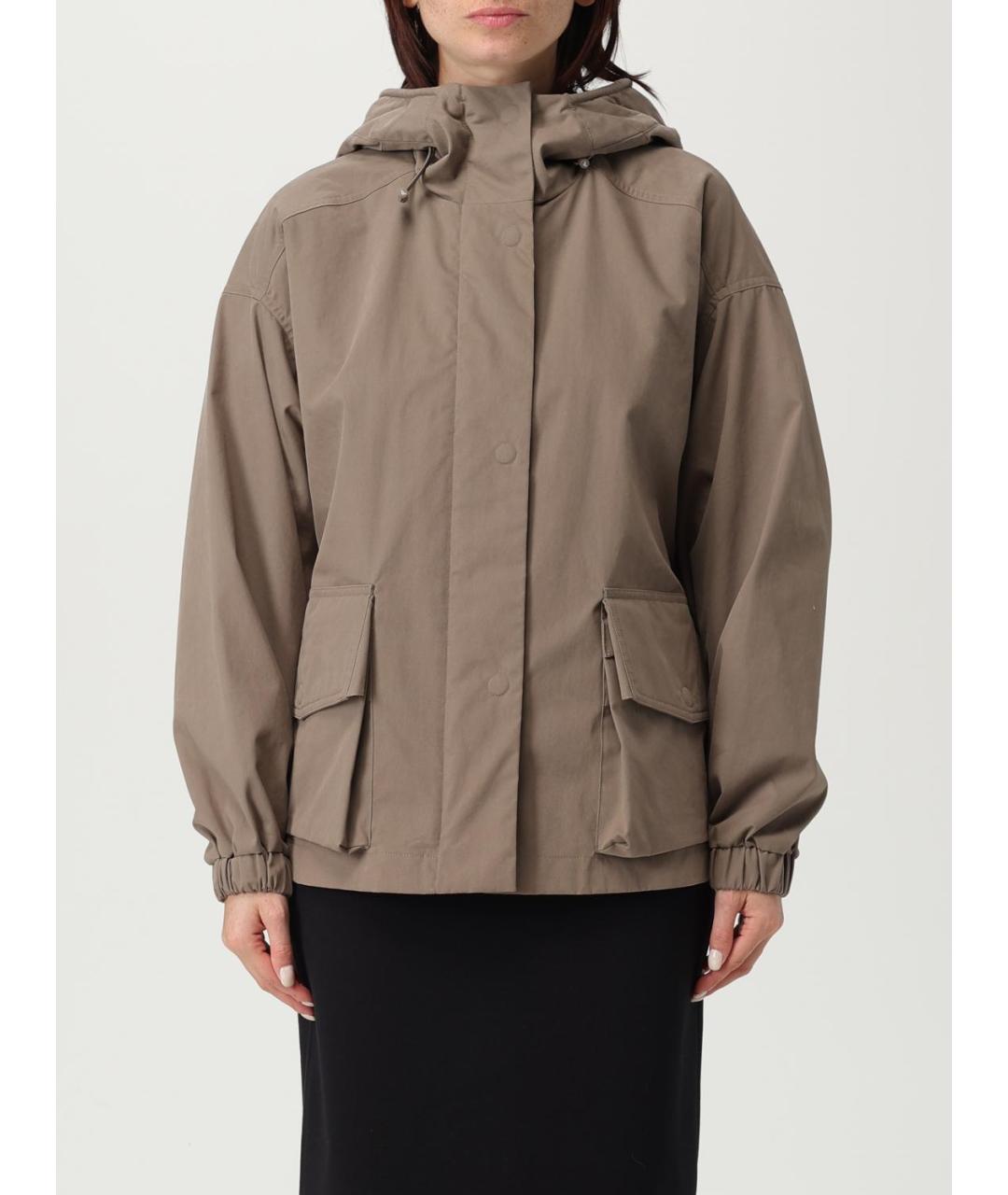 EMPORIO ARMANI Коричневая хлопковая куртка, фото 5