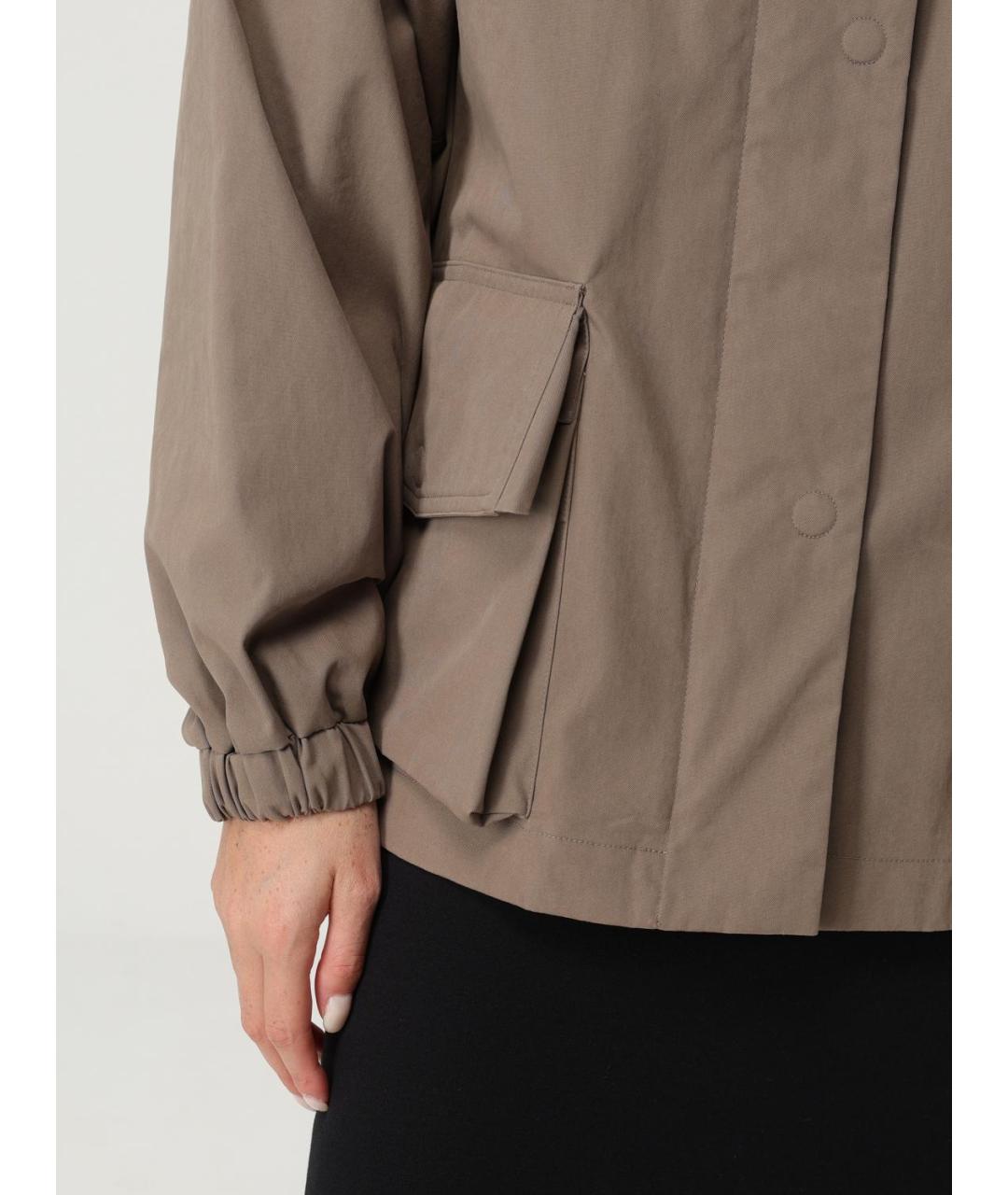 EMPORIO ARMANI Коричневая хлопковая куртка, фото 4