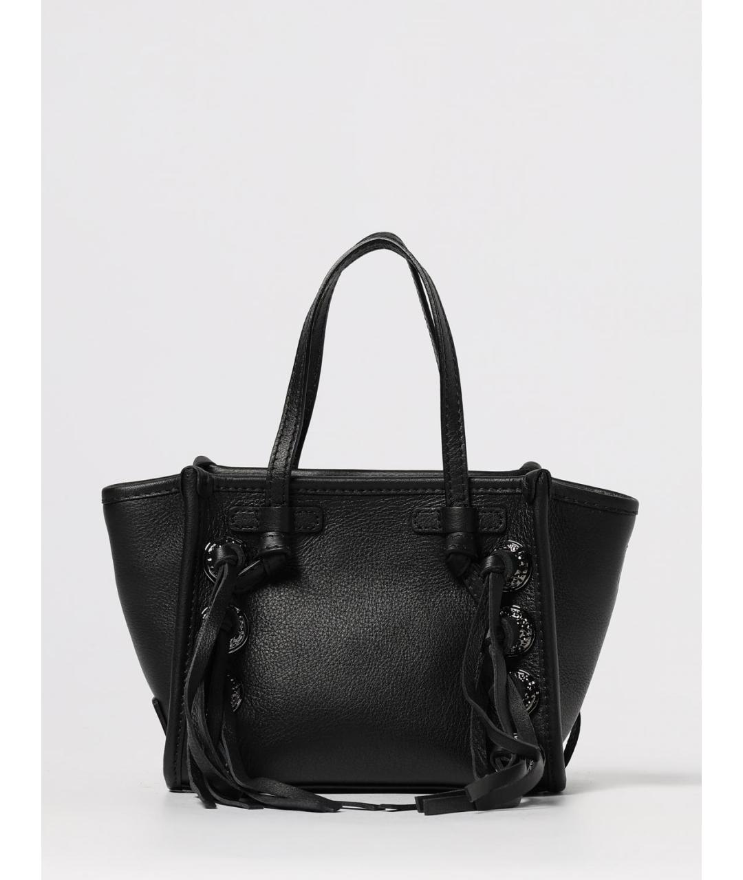 Gianni Chiarini Черная кожаная сумка тоут, фото 4