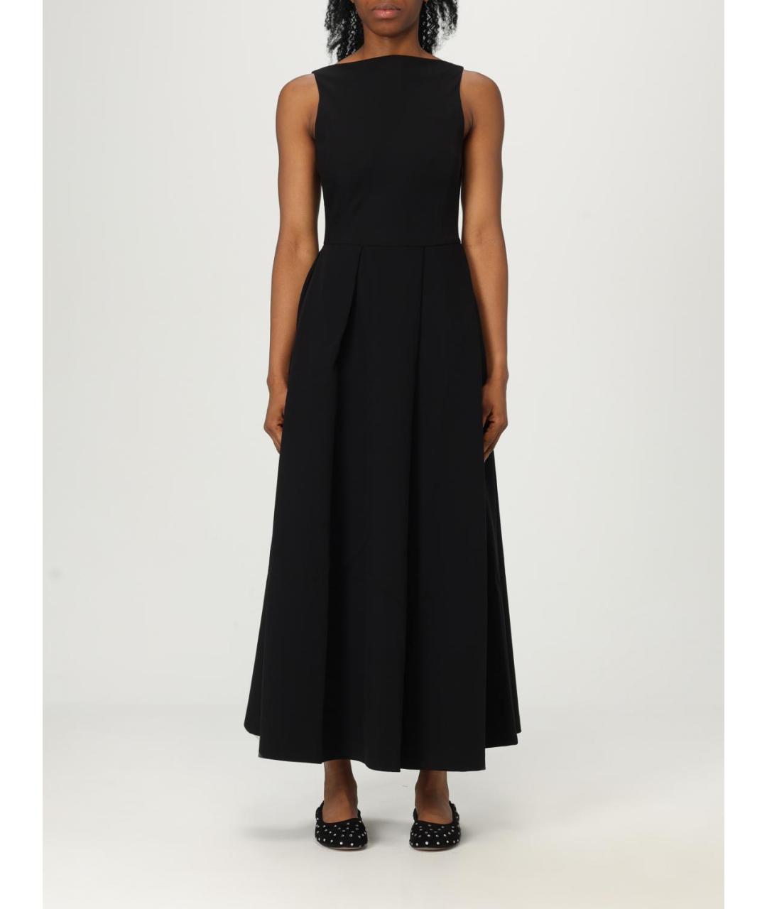 EMPORIO ARMANI Черное полиэстеровое платье, фото 4