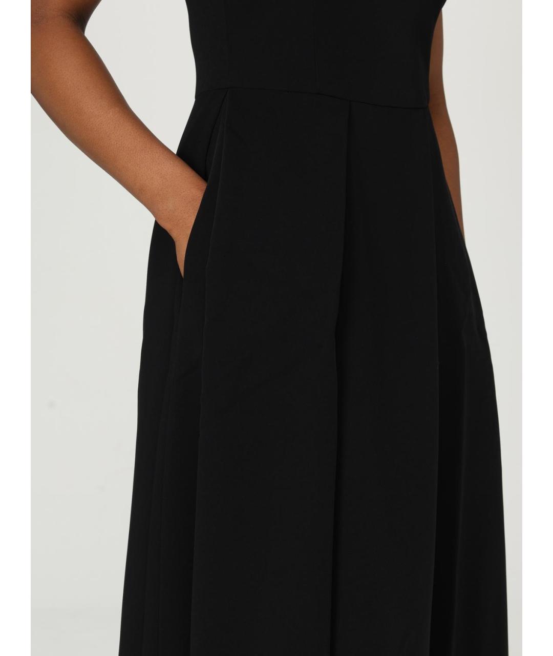 EMPORIO ARMANI Черное полиэстеровое платье, фото 3