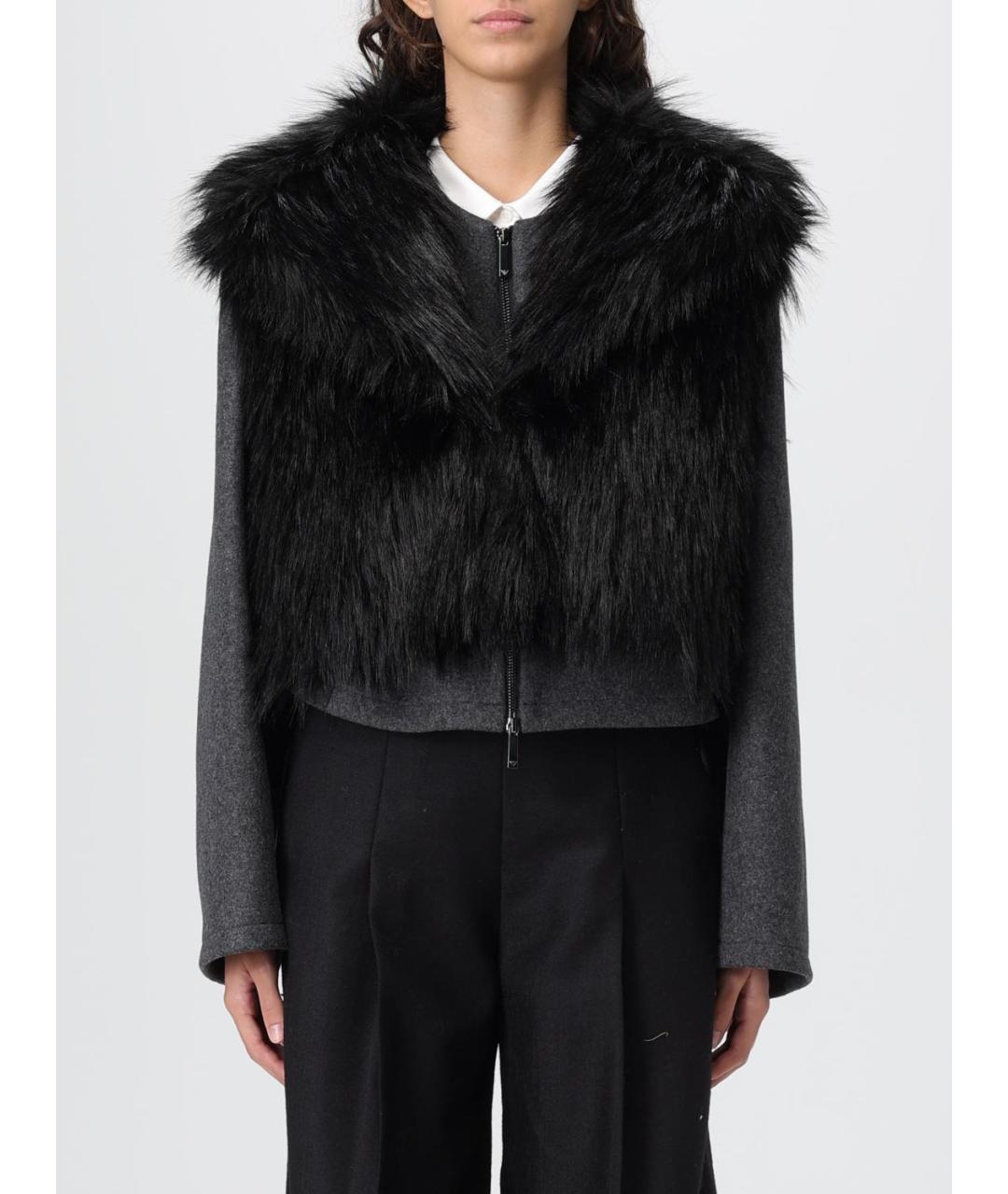 EMPORIO ARMANI Черный шерстяной жилет, фото 5