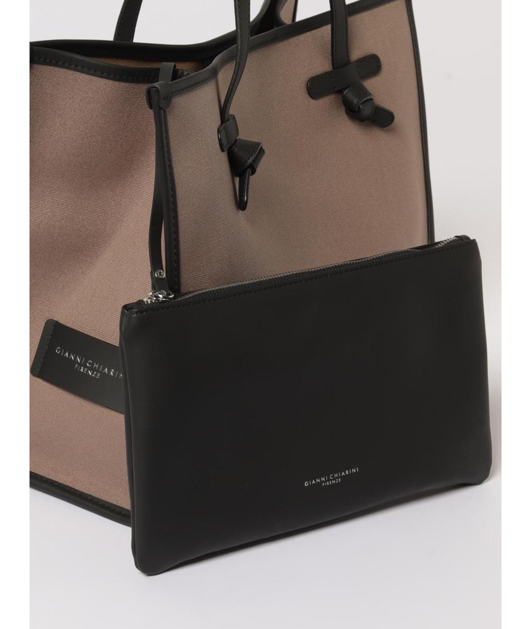 Gianni Chiarini Серая кожаная сумка тоут, фото 3