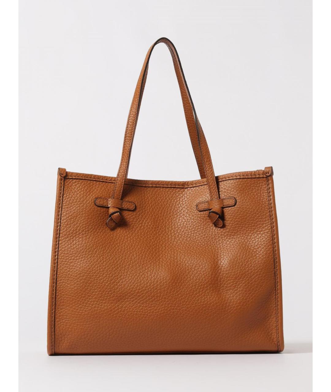 Gianni Chiarini Коричневая кожаная сумка тоут, фото 4