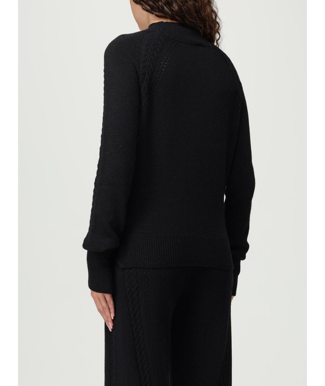 ERMANNO SCERVINO Черный шерстяной джемпер / свитер, фото 3