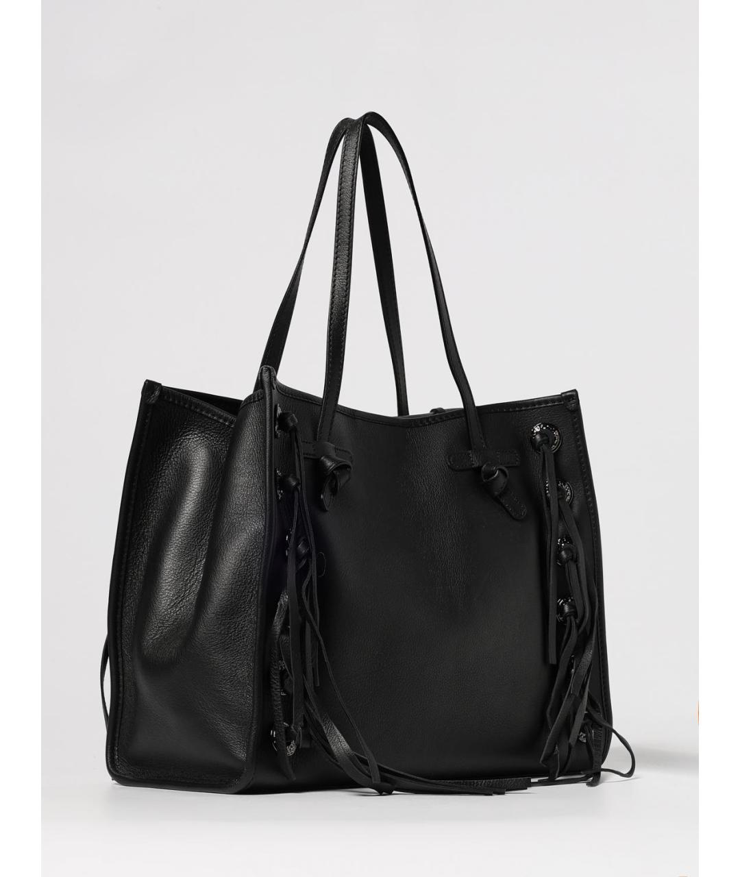 Gianni Chiarini Черная кожаная сумка тоут, фото 2