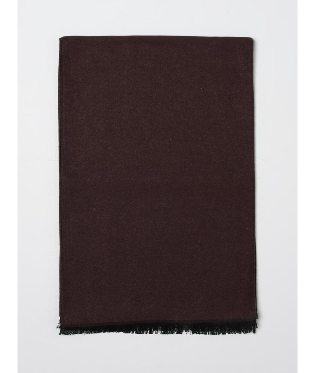 EMPORIO ARMANI Коричневый шелковый шарф, фото 4