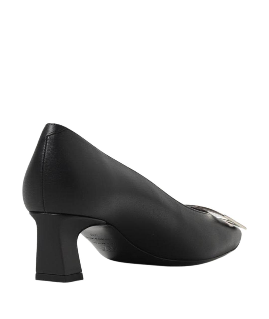 ROGER VIVIER Черные кожаные туфли, фото 3