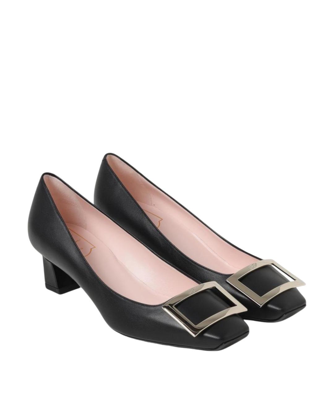 ROGER VIVIER Черные кожаные туфли, фото 2