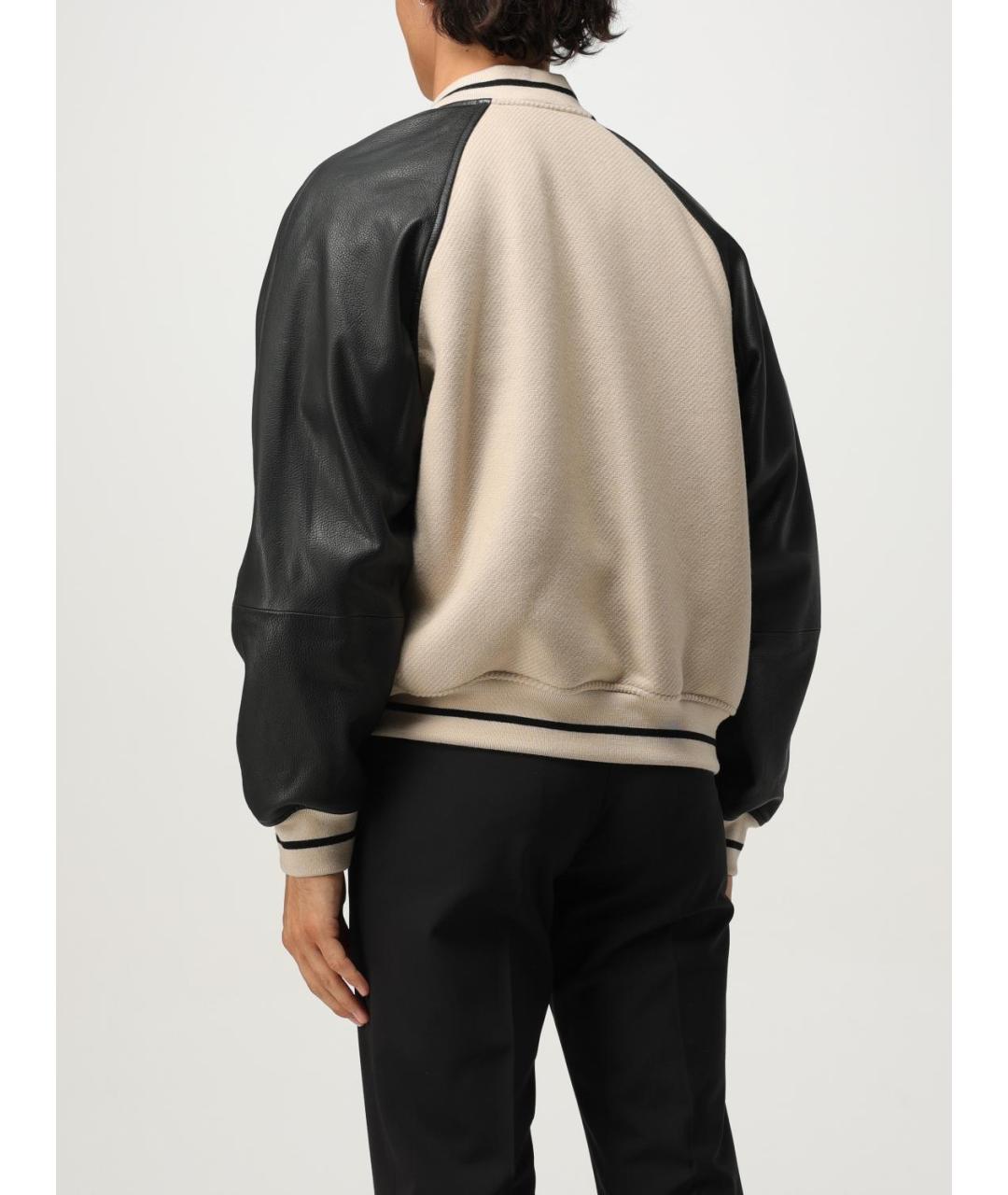 EMPORIO ARMANI Бежевая кожаная куртка, фото 2