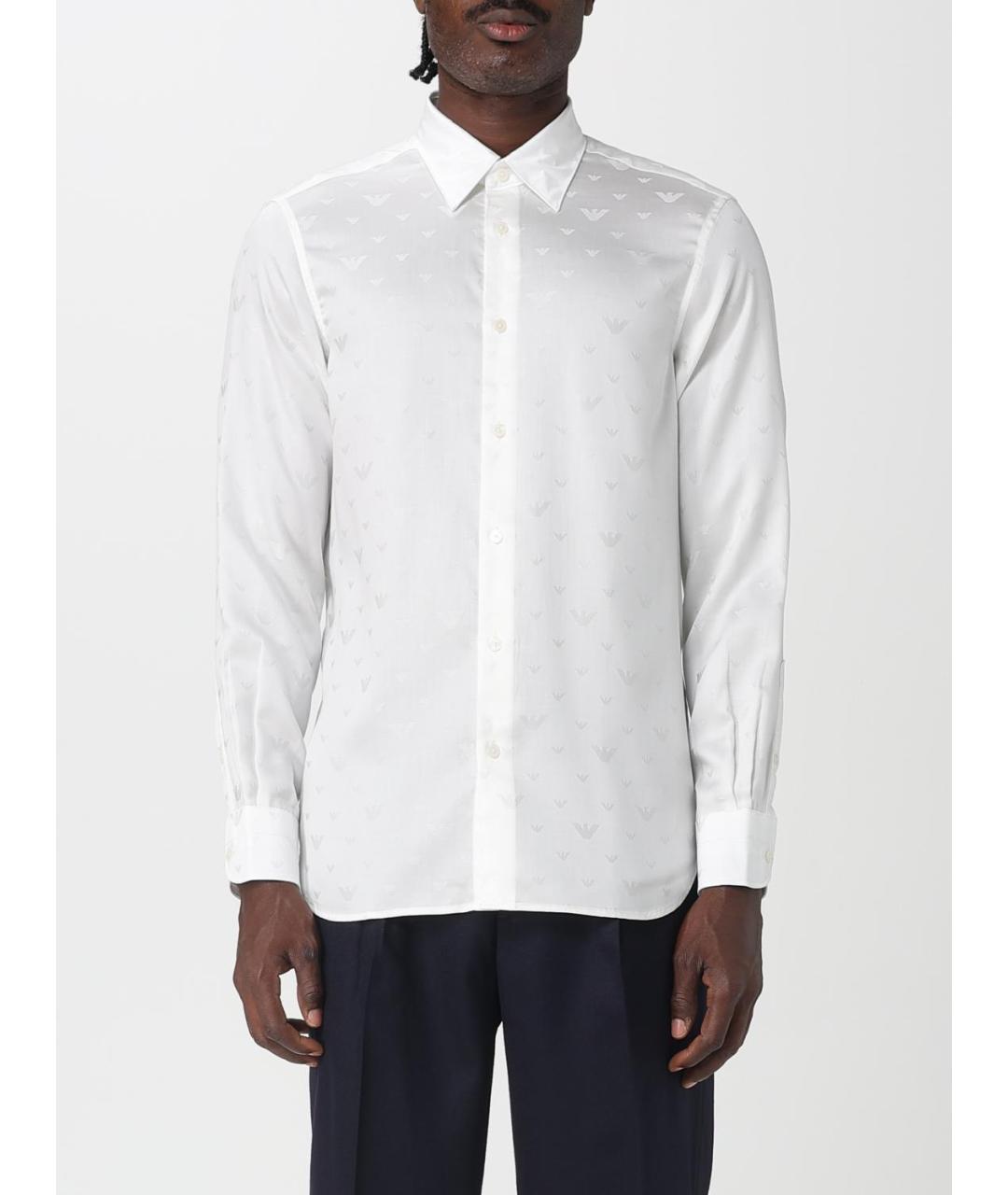 EMPORIO ARMANI Белая кэжуал рубашка, фото 4