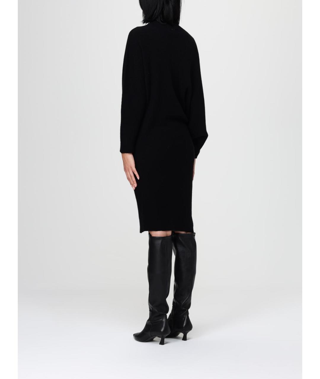 AGNONA Черное кашемировое повседневное платье, фото 2