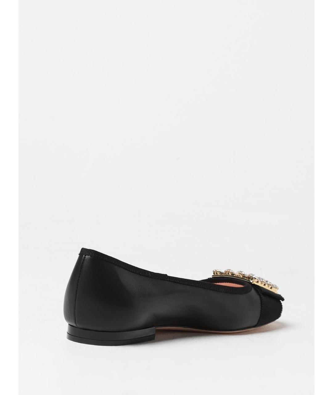 ROGER VIVIER Черные кожаные балетки, фото 3