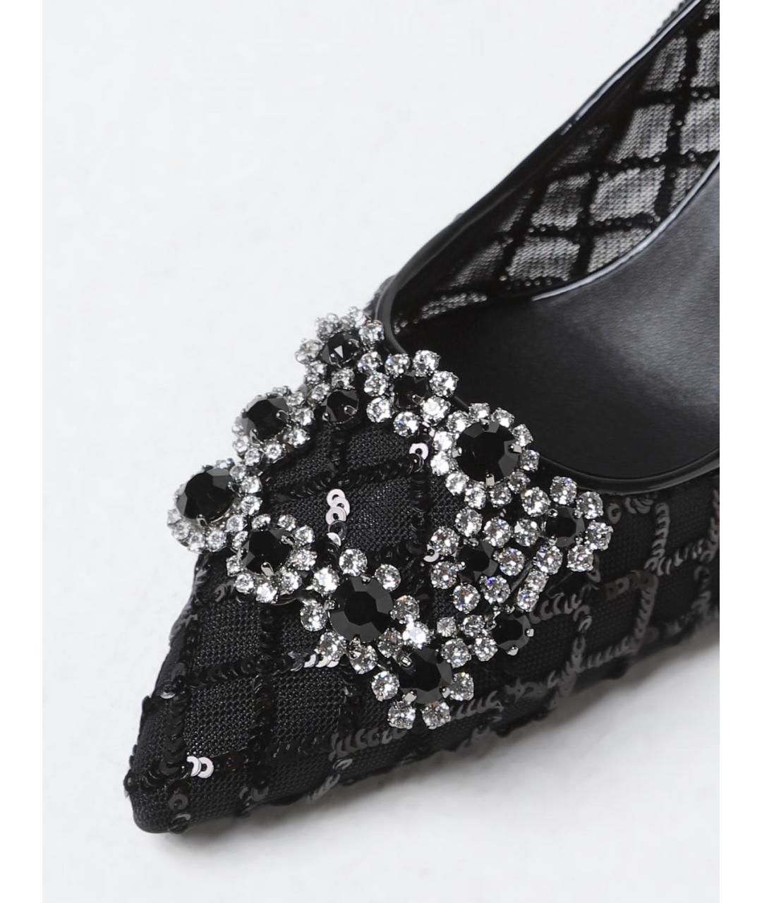 ROGER VIVIER Черные текстильные туфли, фото 4