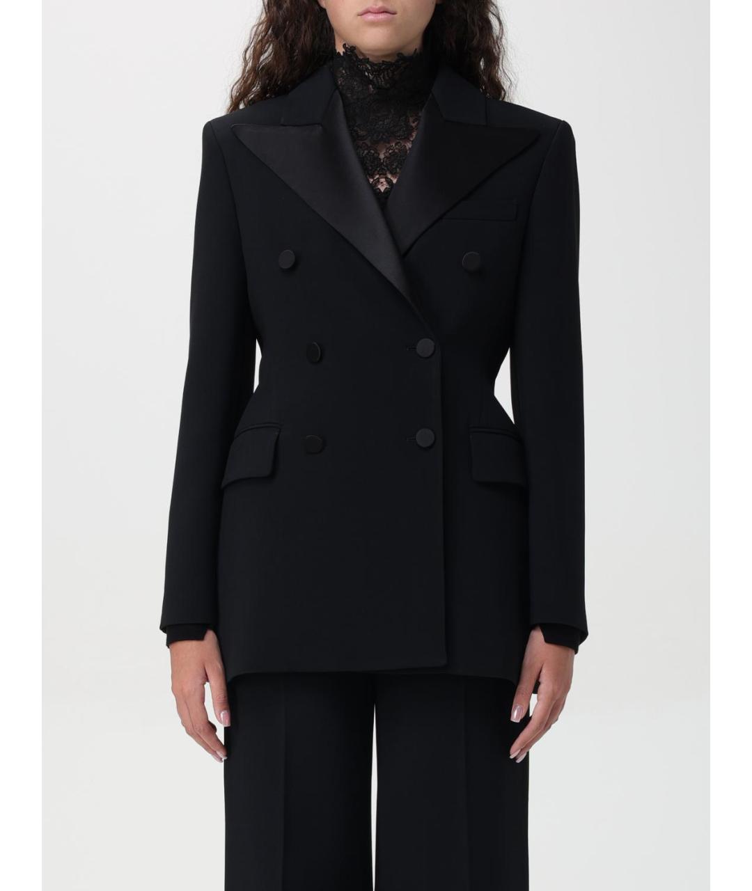 ERMANNO SCERVINO Черный вискозный жакет/пиджак, фото 2