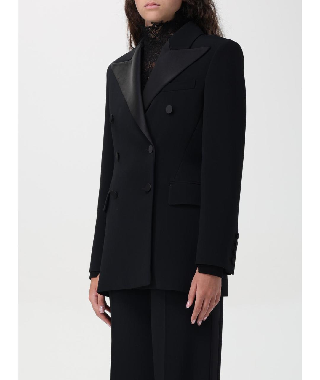 ERMANNO SCERVINO Черный вискозный жакет/пиджак, фото 5