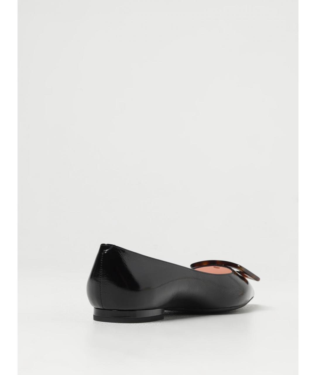 ROGER VIVIER Черные кожаные балетки, фото 3