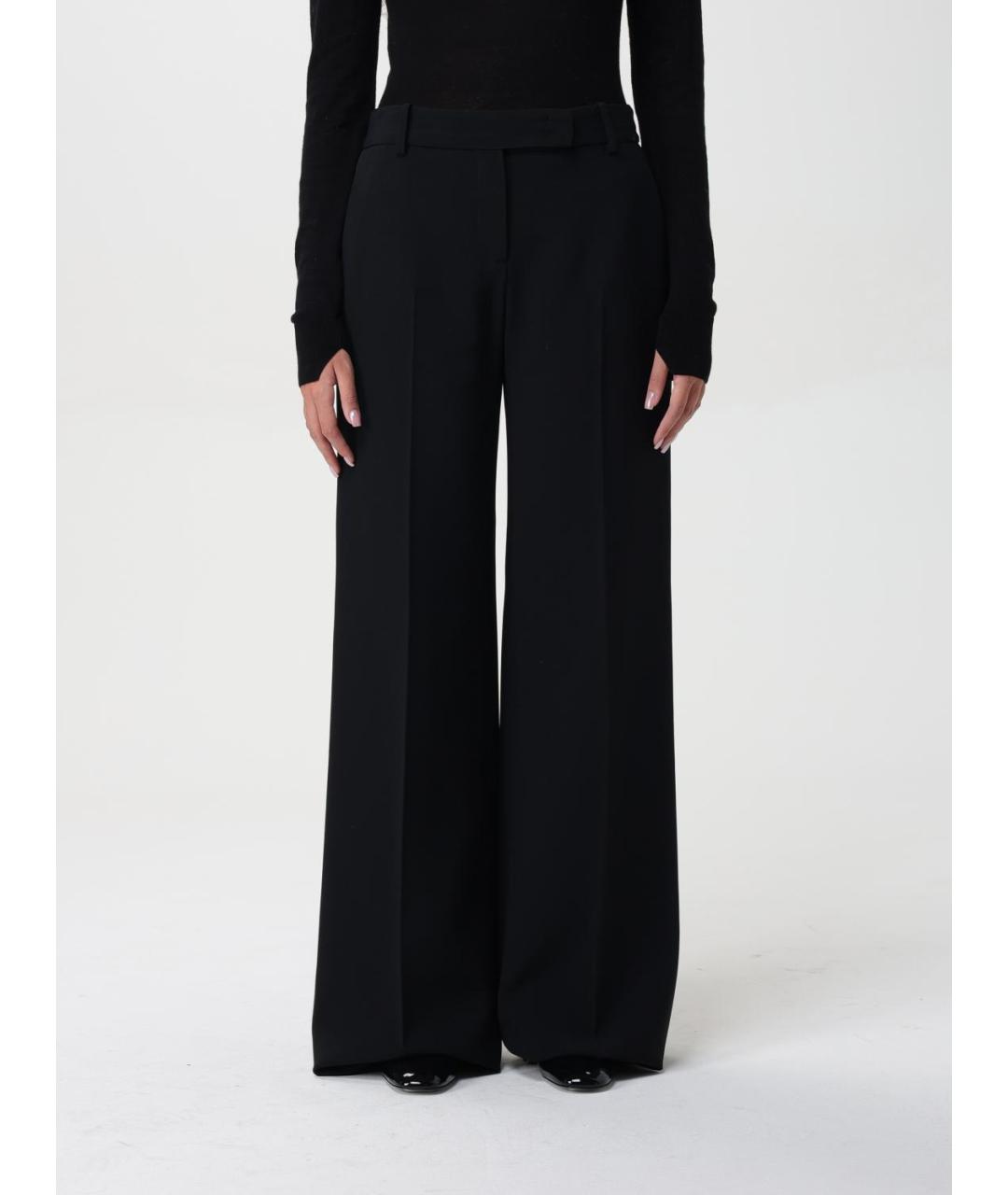 ERMANNO SCERVINO Черные вискозные брюки широкие, фото 6