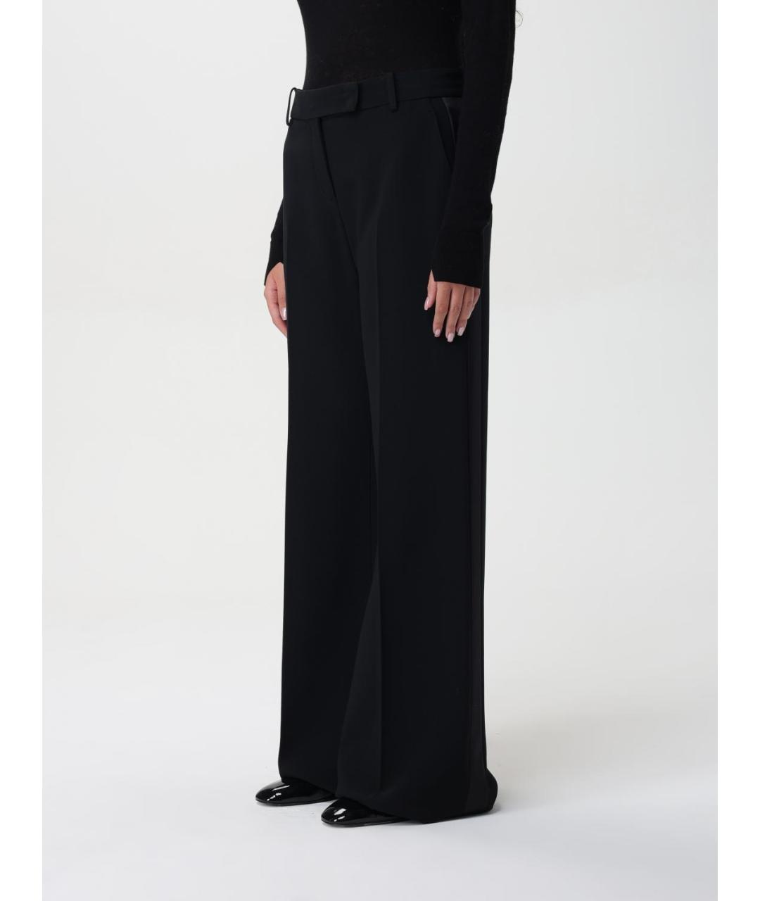 ERMANNO SCERVINO Черные вискозные брюки широкие, фото 4