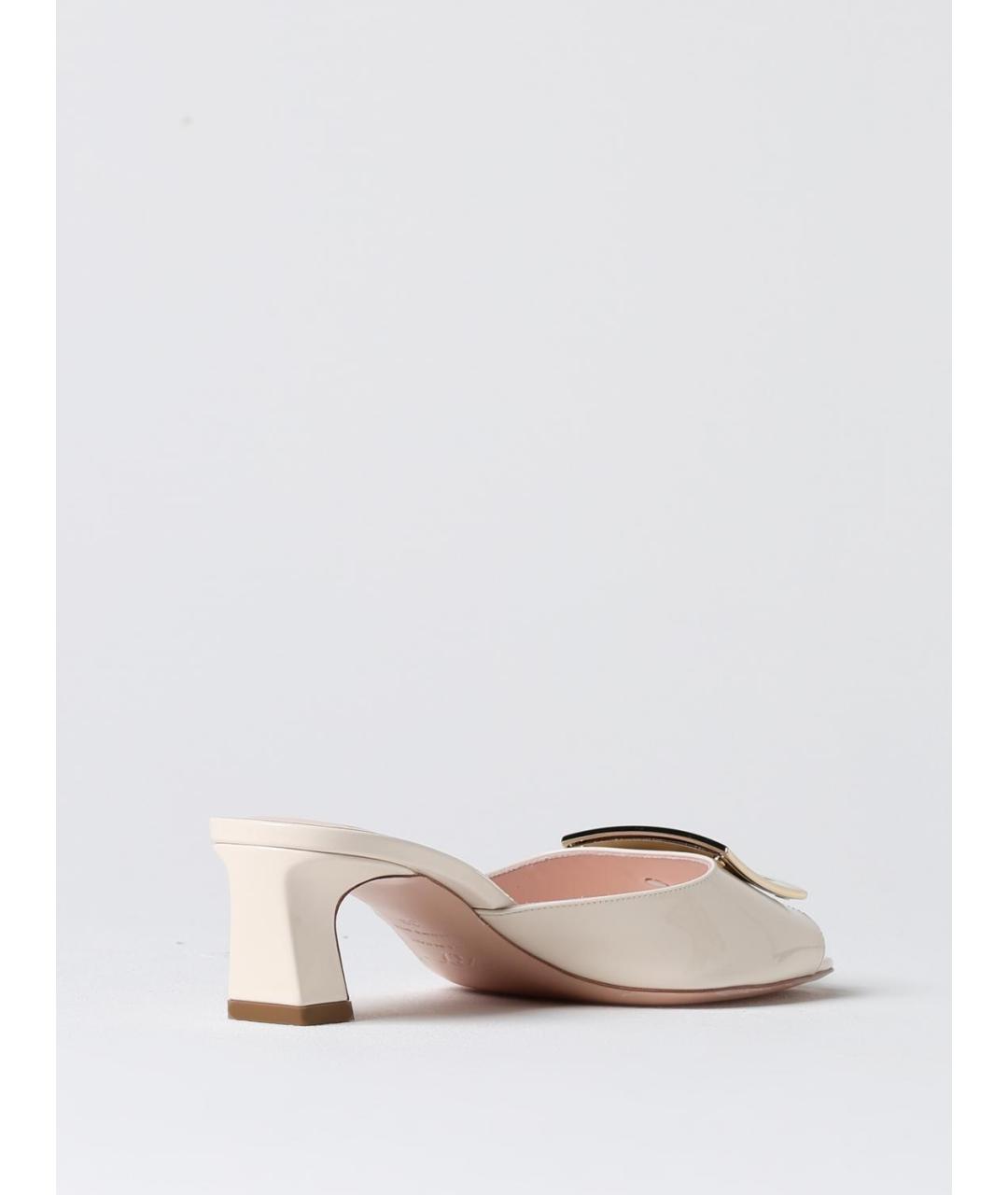 ROGER VIVIER Бежевые кожаные босоножки, фото 3