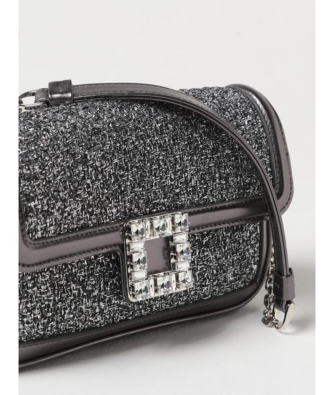 ROGER VIVIER Серебряная сумка через плечо, фото 3