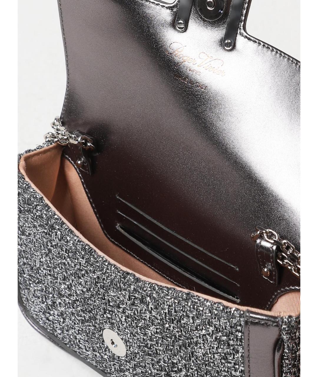 ROGER VIVIER Серебряная сумка через плечо, фото 4
