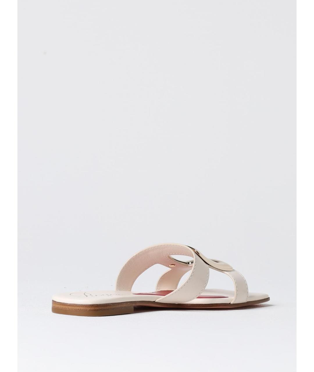 ROGER VIVIER Белые кожаные сандалии, фото 3