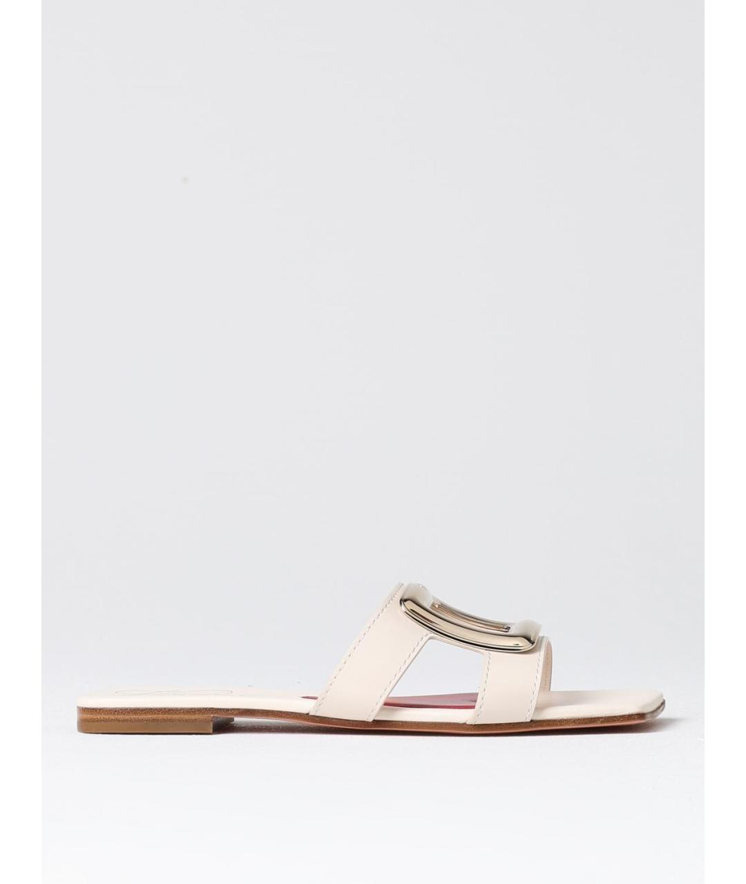 ROGER VIVIER Белые кожаные сандалии, фото 5