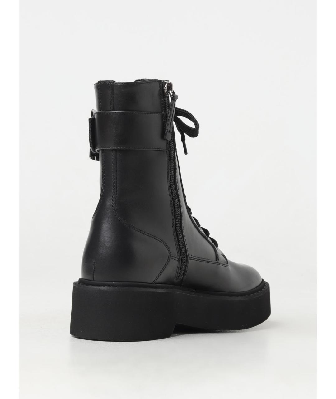 ROGER VIVIER Черные кожаные ботинки, фото 3