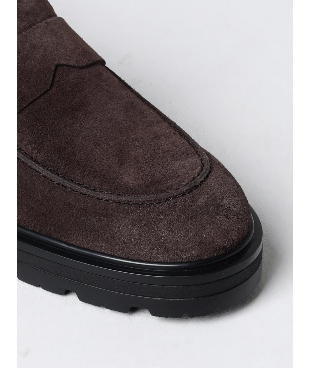 HOGAN Коричневые замшевые лоферы, фото 4