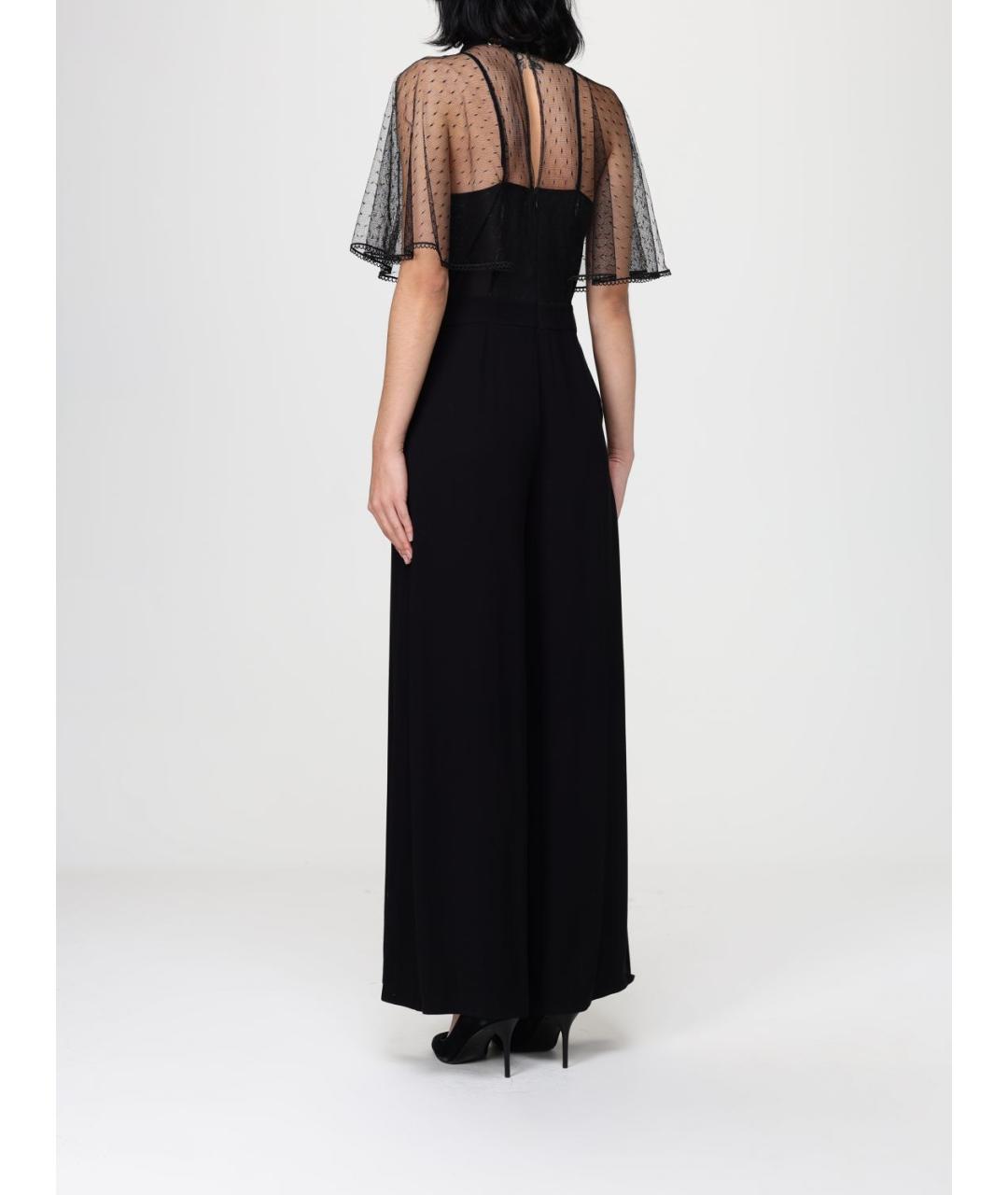 TWIN-SET Черное вискозное вечернее платье, фото 2