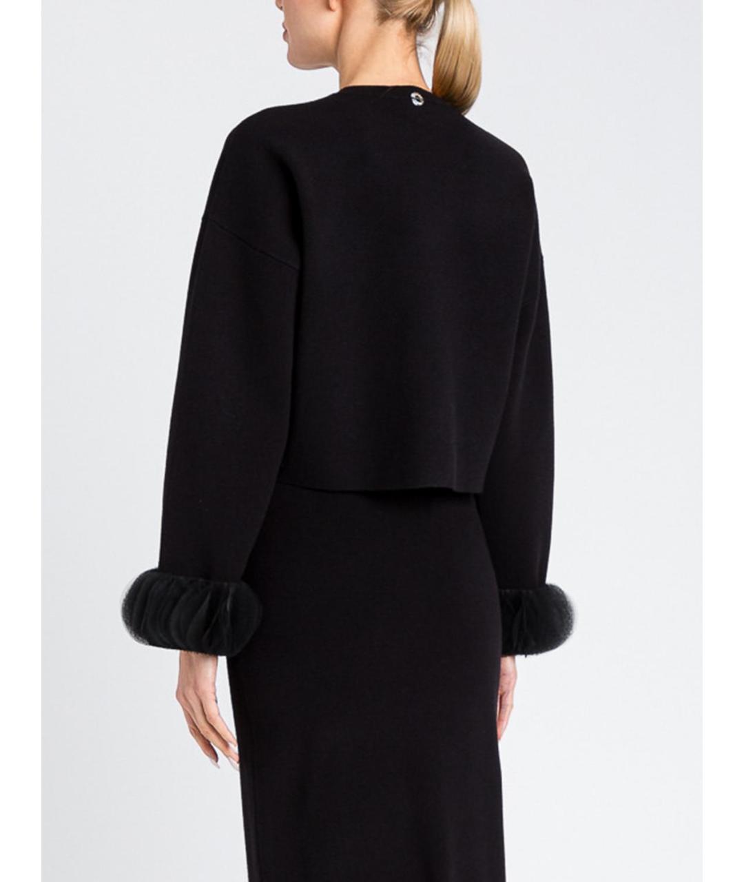 TWIN-SET Черный вискозный жакет/пиджак, фото 3