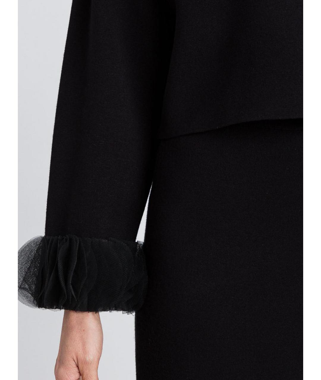 TWIN-SET Черный вискозный жакет/пиджак, фото 4