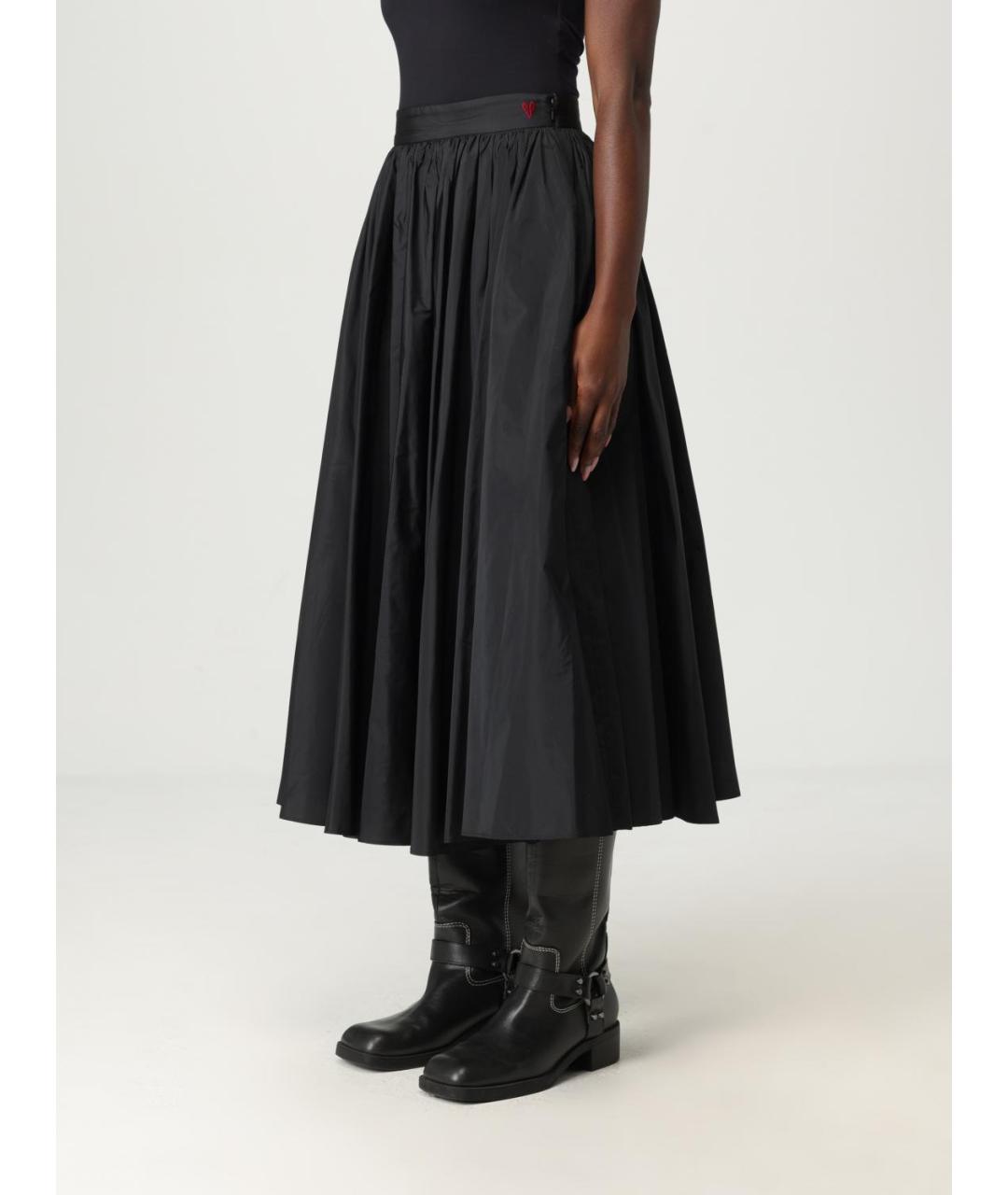ANTONIO MARRAS Черная полиэстеровая юбка миди, фото 4