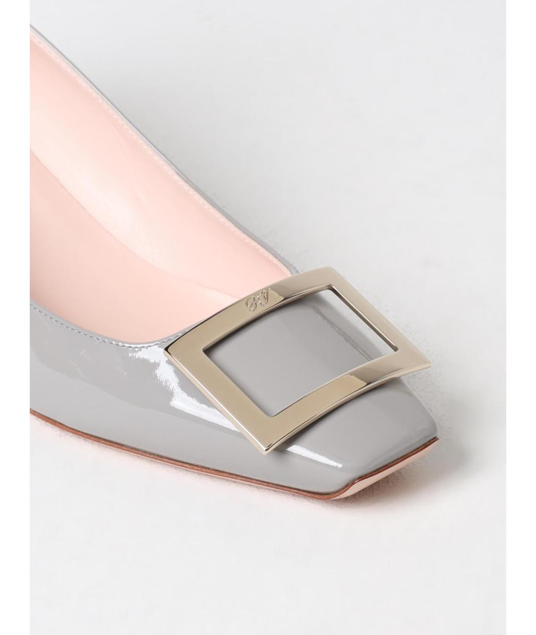 ROGER VIVIER Серые кожаные туфли, фото 4