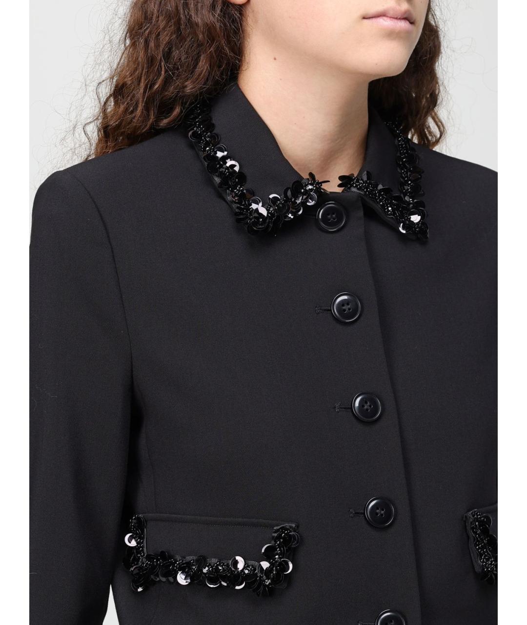 TWIN-SET Черный полиэстеровый жакет/пиджак, фото 4