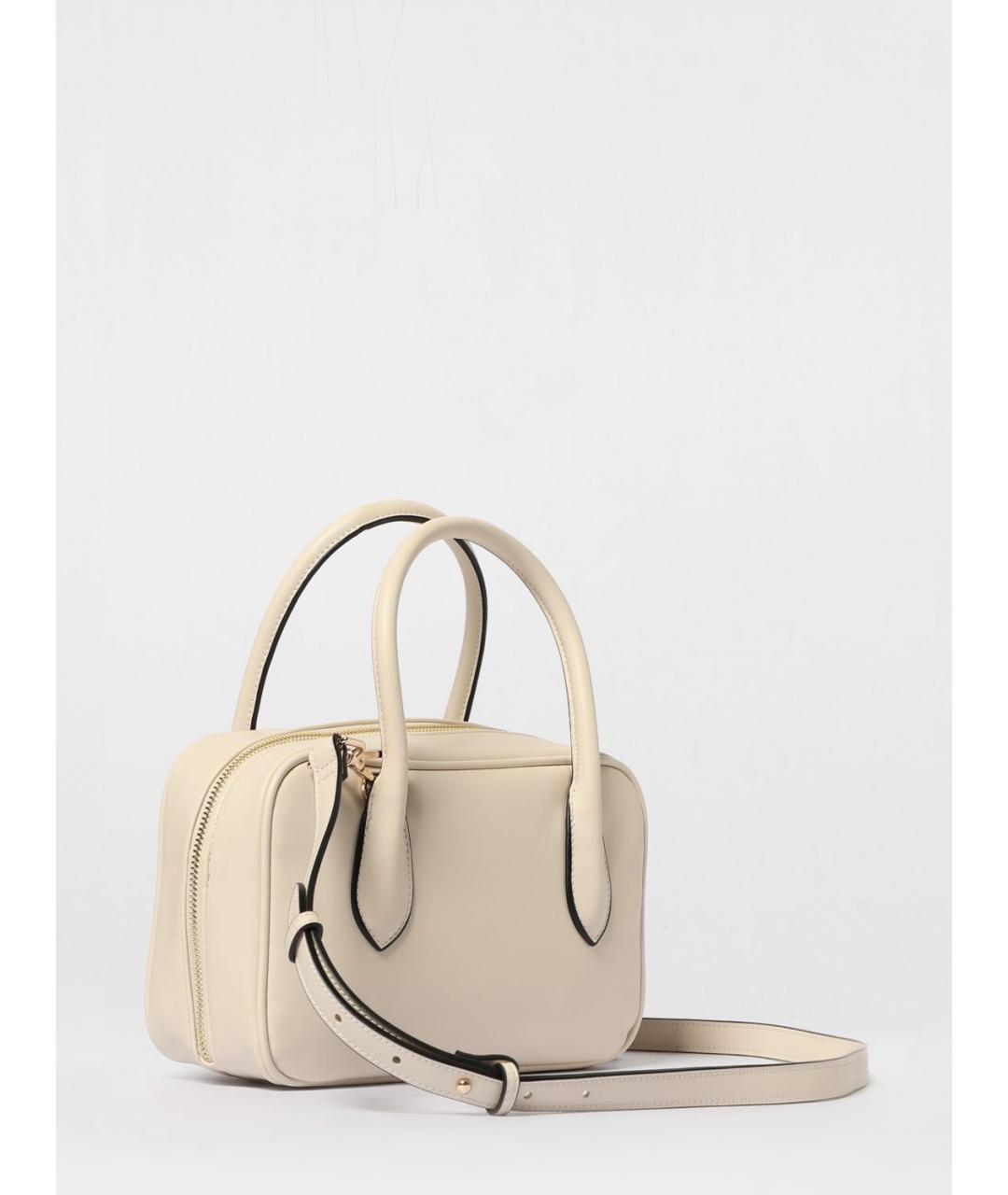 TWIN-SET Бежевая сумка с короткими ручками из искусственной кожи, фото 2