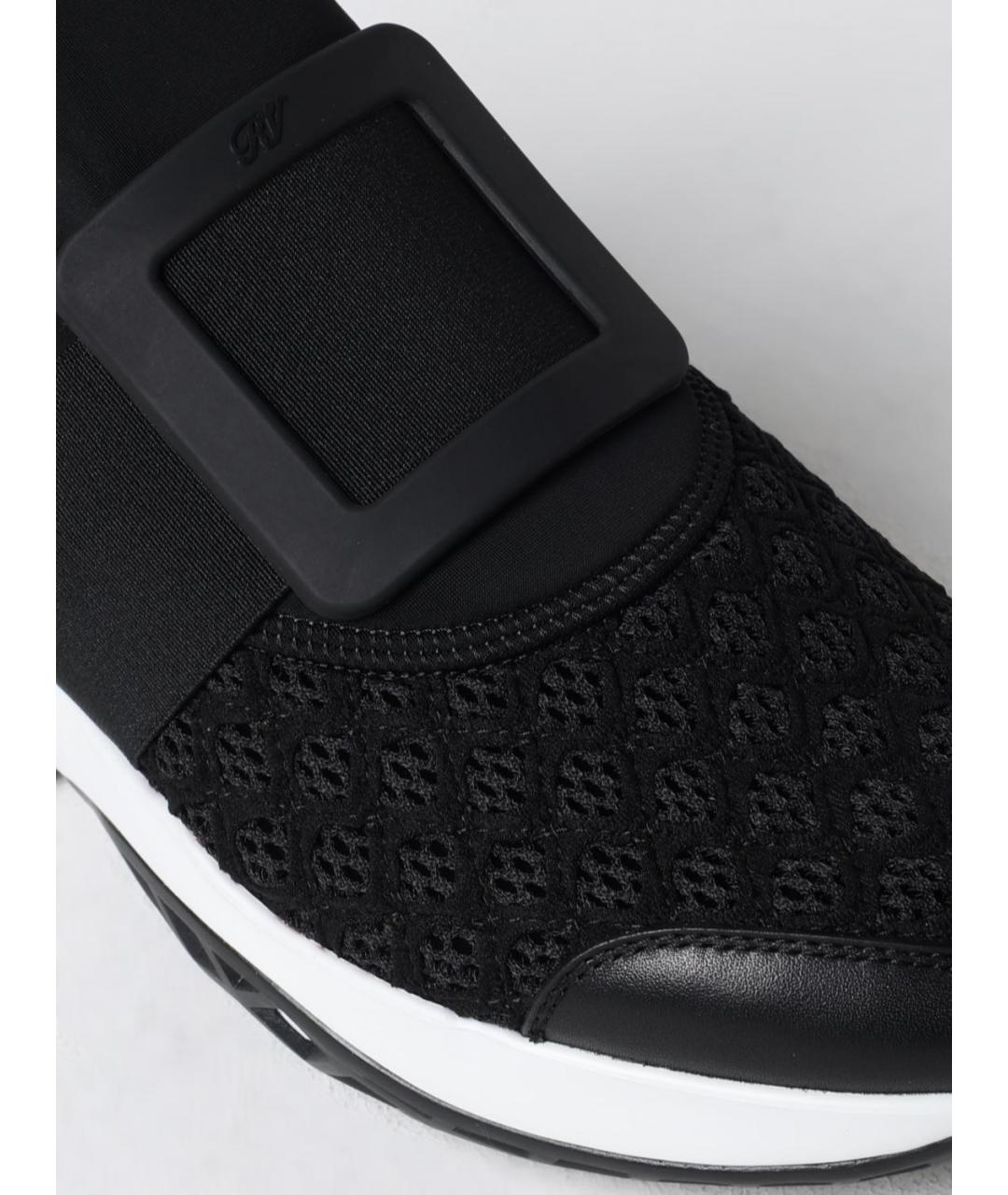 ROGER VIVIER Черные синтетические кроссовки, фото 4