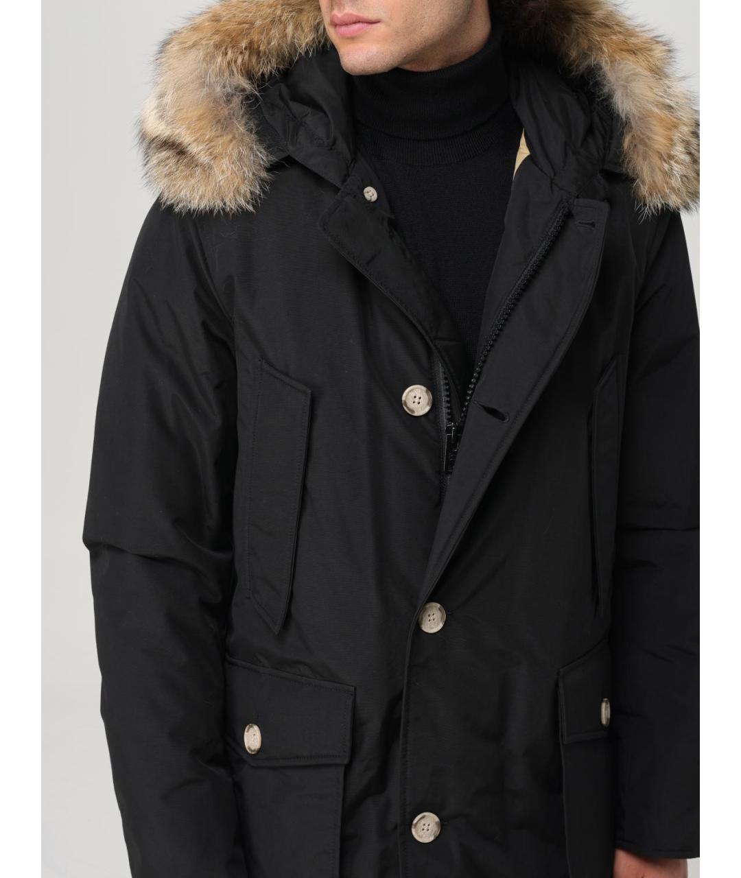 WOOLRICH Черная хлопковая парка, фото 4