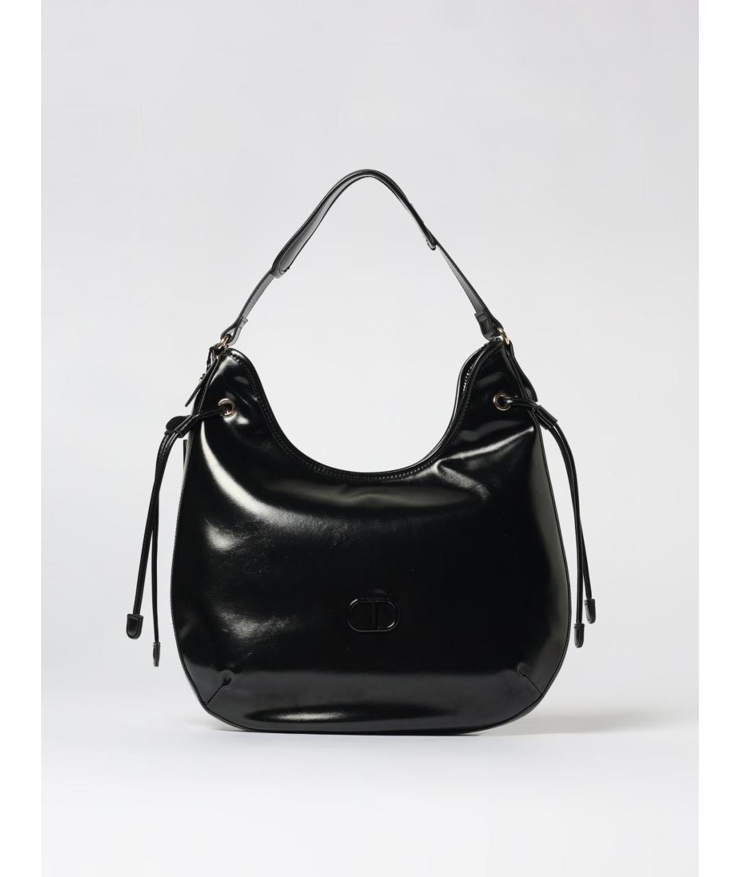 TWIN-SET Черная сумка через плечо из искусственной кожи, фото 4