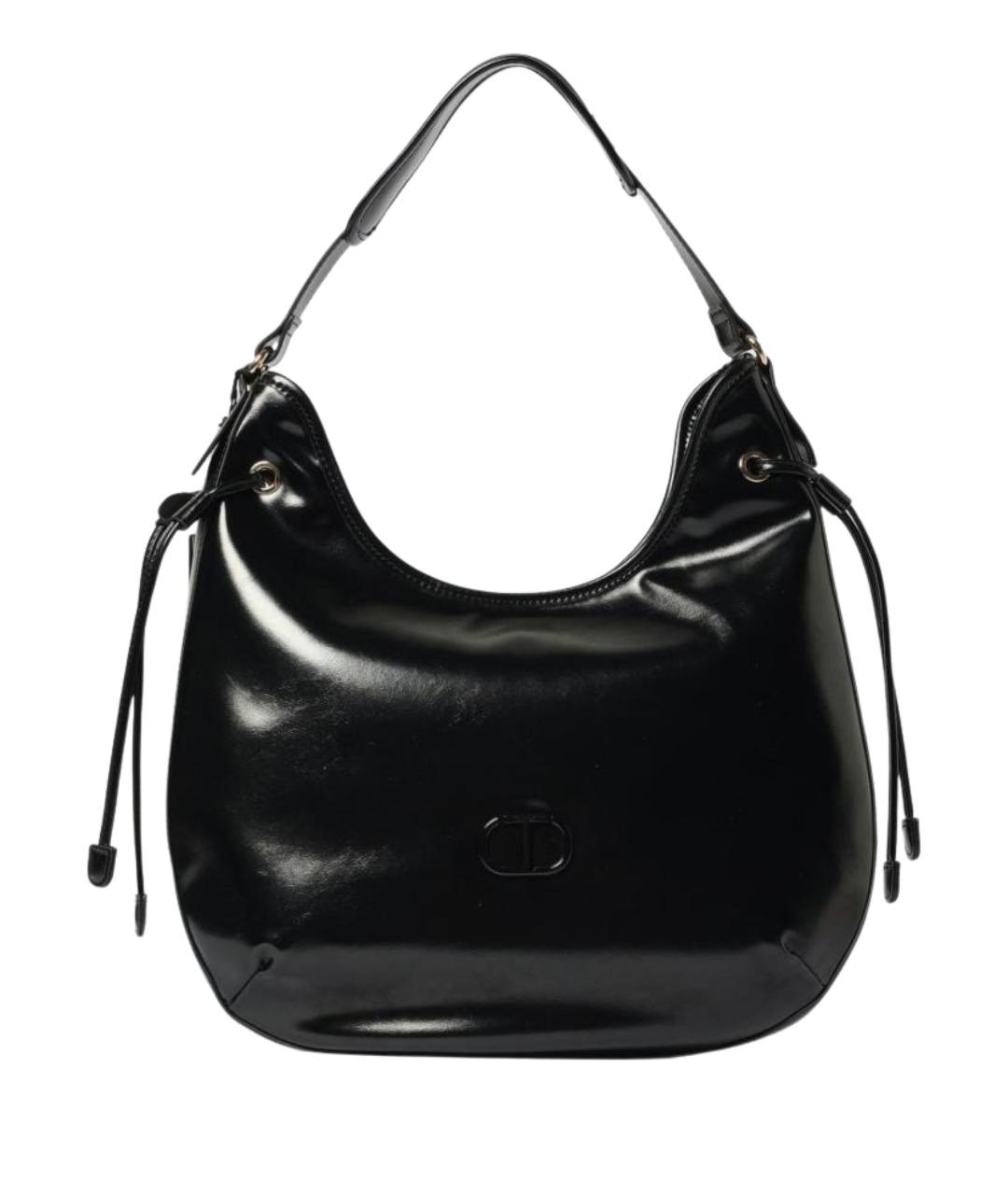 TWIN-SET Черная сумка через плечо из искусственной кожи, фото 1