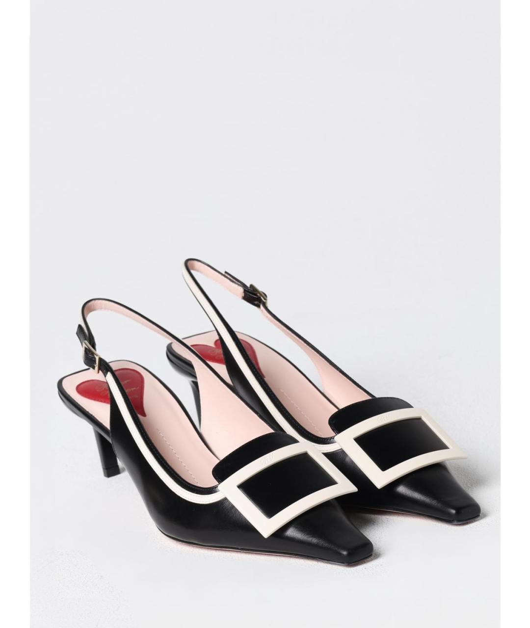 ROGER VIVIER Черные кожаные туфли, фото 2