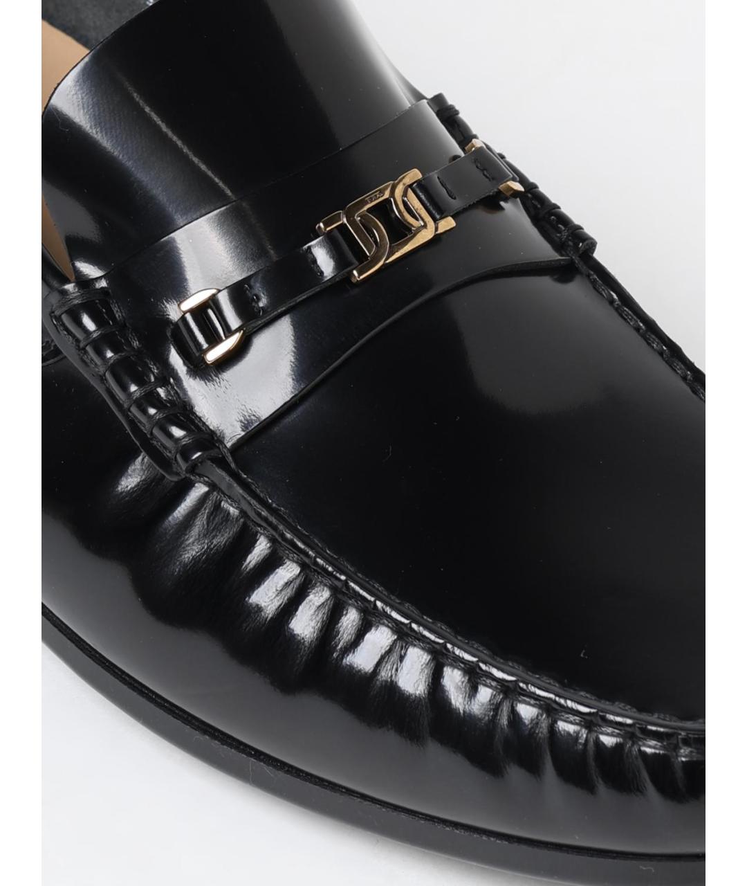 TOD'S Черные кожаные лоферы, фото 4