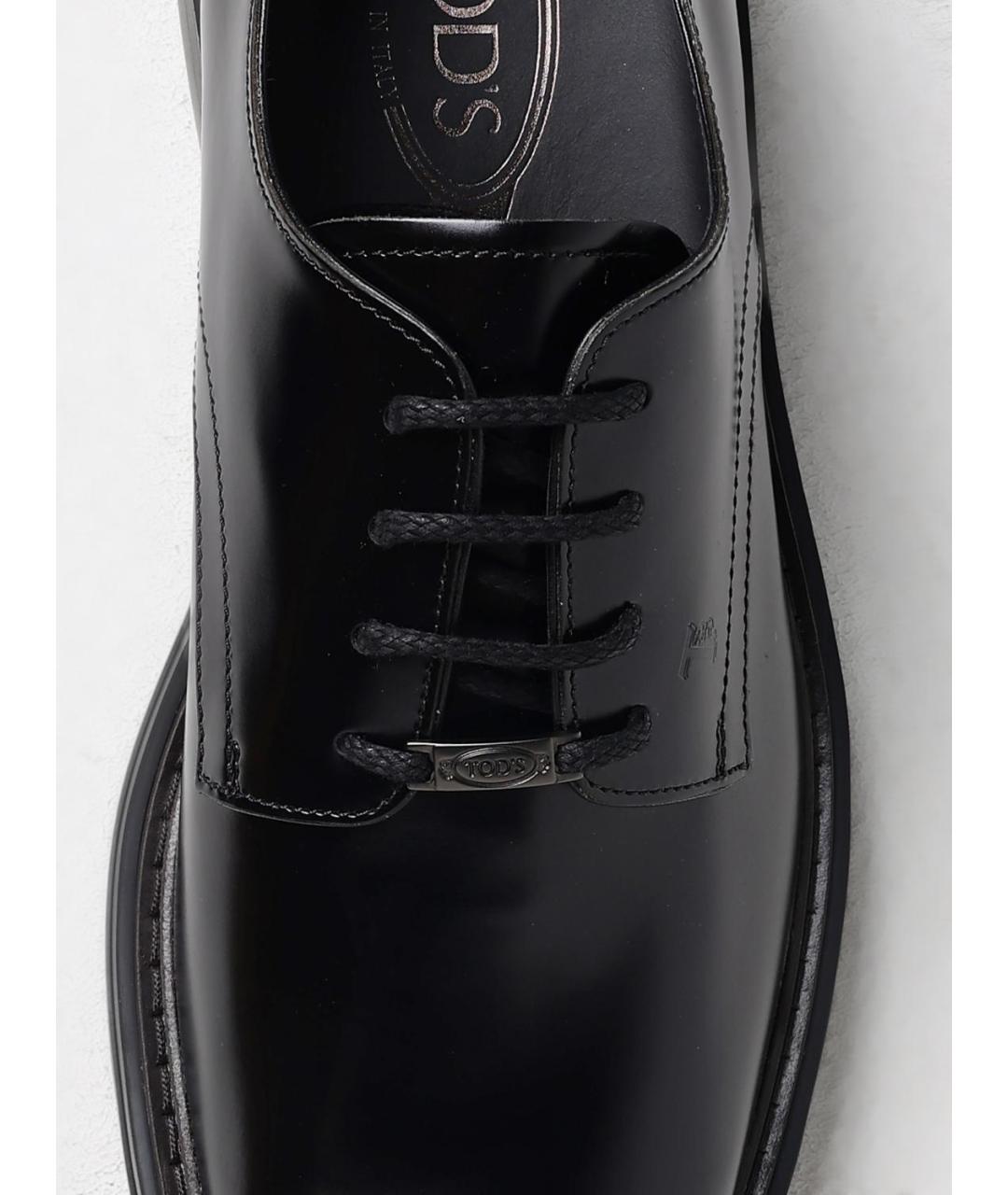 TOD'S Черные кожаные туфли, фото 4