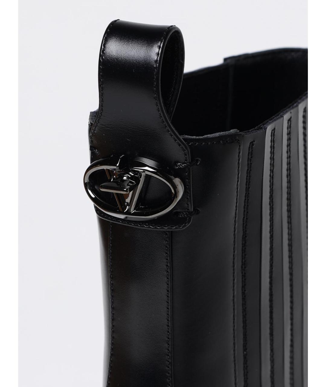 VALENTINO Черные кожаные ботильоны, фото 4