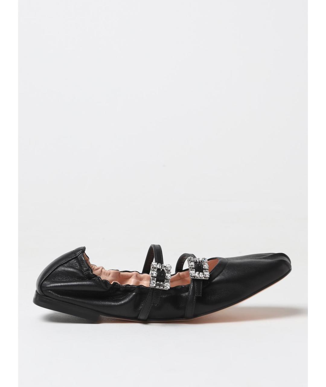 ROGER VIVIER Черные кожаные балетки, фото 5