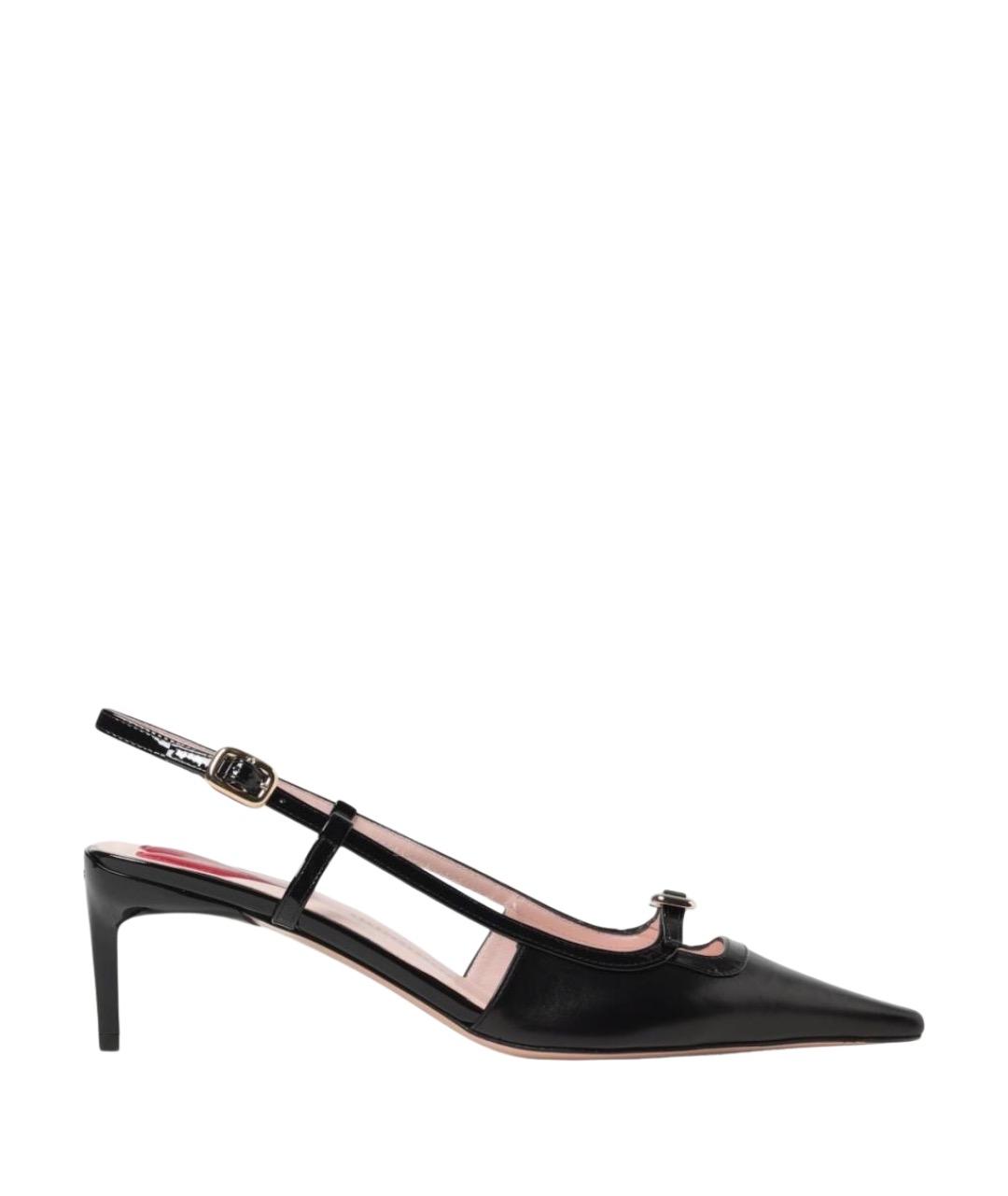 ROGER VIVIER Черные кожаные туфли, фото 1