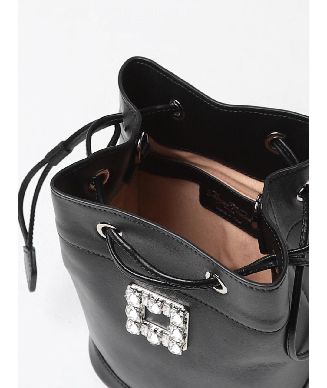 ROGER VIVIER Черная кожаная сумка тоут, фото 4