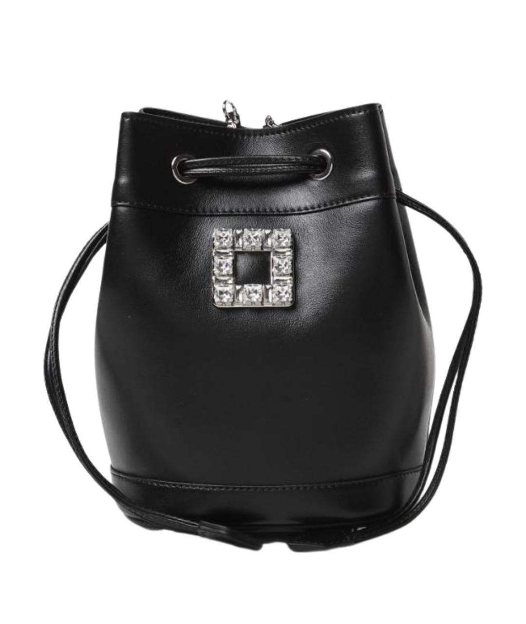 ROGER VIVIER Черная кожаная сумка тоут, фото 1